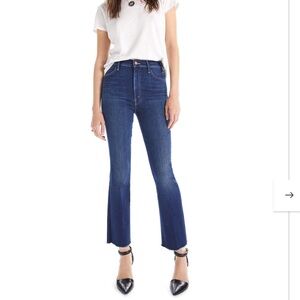 MOTHER Dark Blue Cropped Jeans